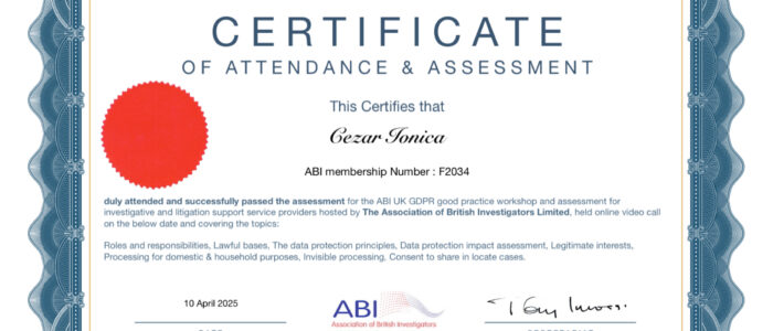 Code Certificate ABI UK GDPR 2025